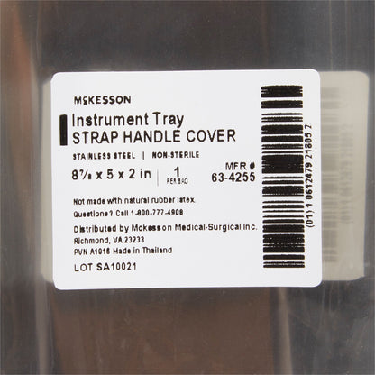 INSTRUMENT TRAY, W/STRAP HNDL CVR LF 8 7/8"X5"X2" (6/BX)