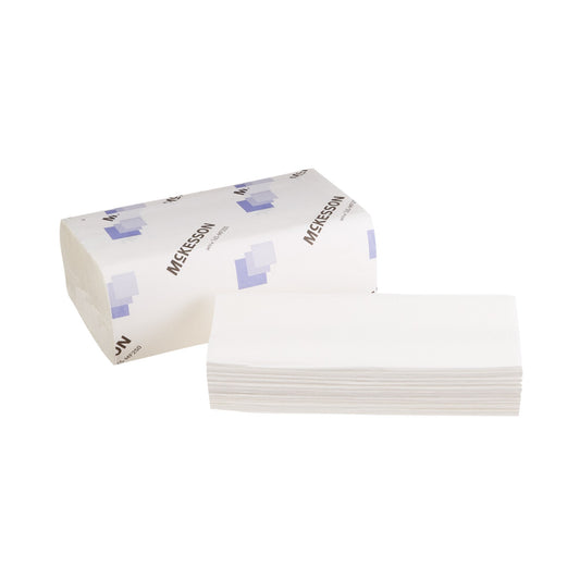 TOWEL, MULTI-FOLD 1PLY WHT 9.06X9.45" (250/PK 16PK/CS)