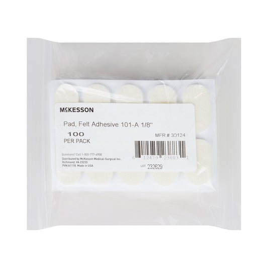 PEDI-PAD, FELT ADH WHT #101-A-8" (100/PK)