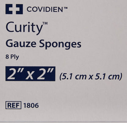 SPONGE, GAUZE 8PLY STR 2"X2" (2/PK 50PK/TR)