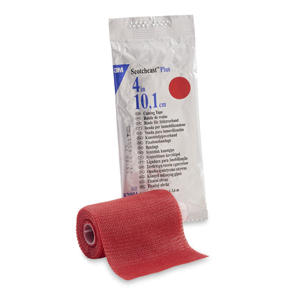 TAPE, CAST SCOTCHCAST 4"X4YDS RED (10RL/BX) 3MORTH