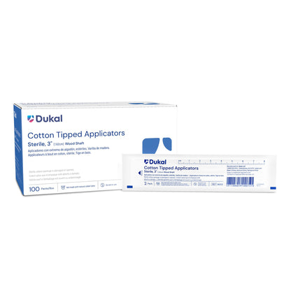 APPLICATOR, COTTON TIPPED ST 3" (2/PK100PK/BX10BX/CS)
