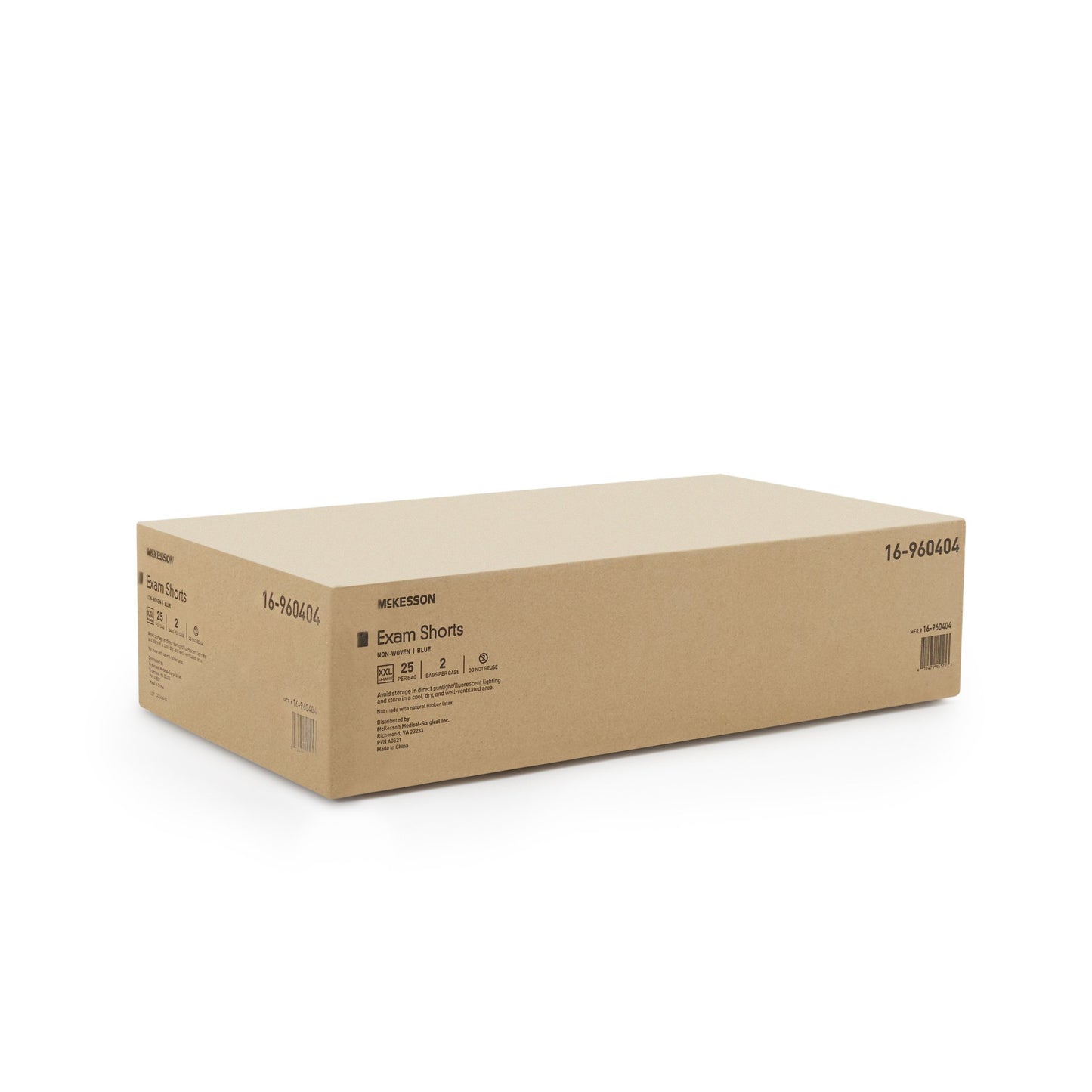SHORTS, EXAM ORTHO BLU 2XLG UPTO 60" (25/BG 2BG/CS)