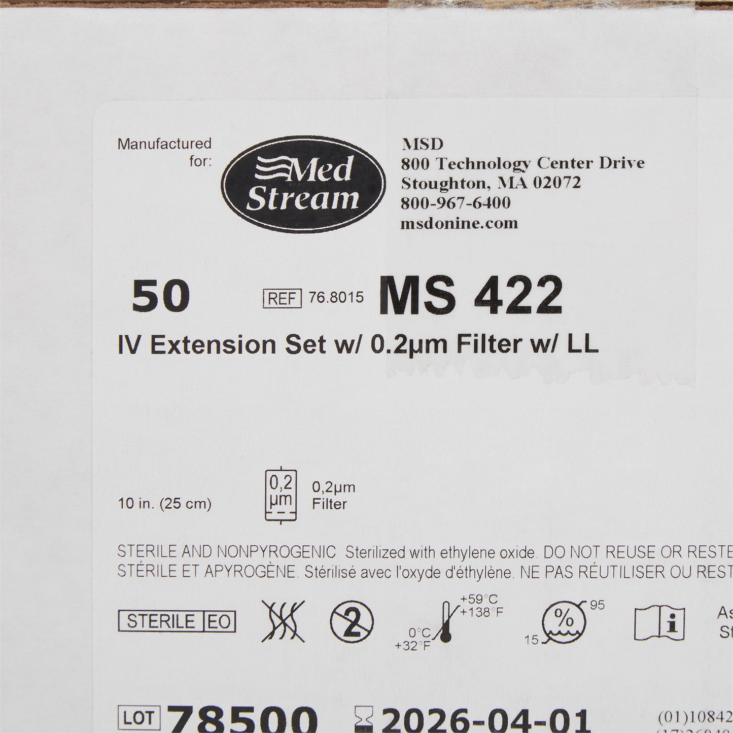 IV EXTENSION SET, STND BORE FILTER .2M M/F LL 10" (50/CS)