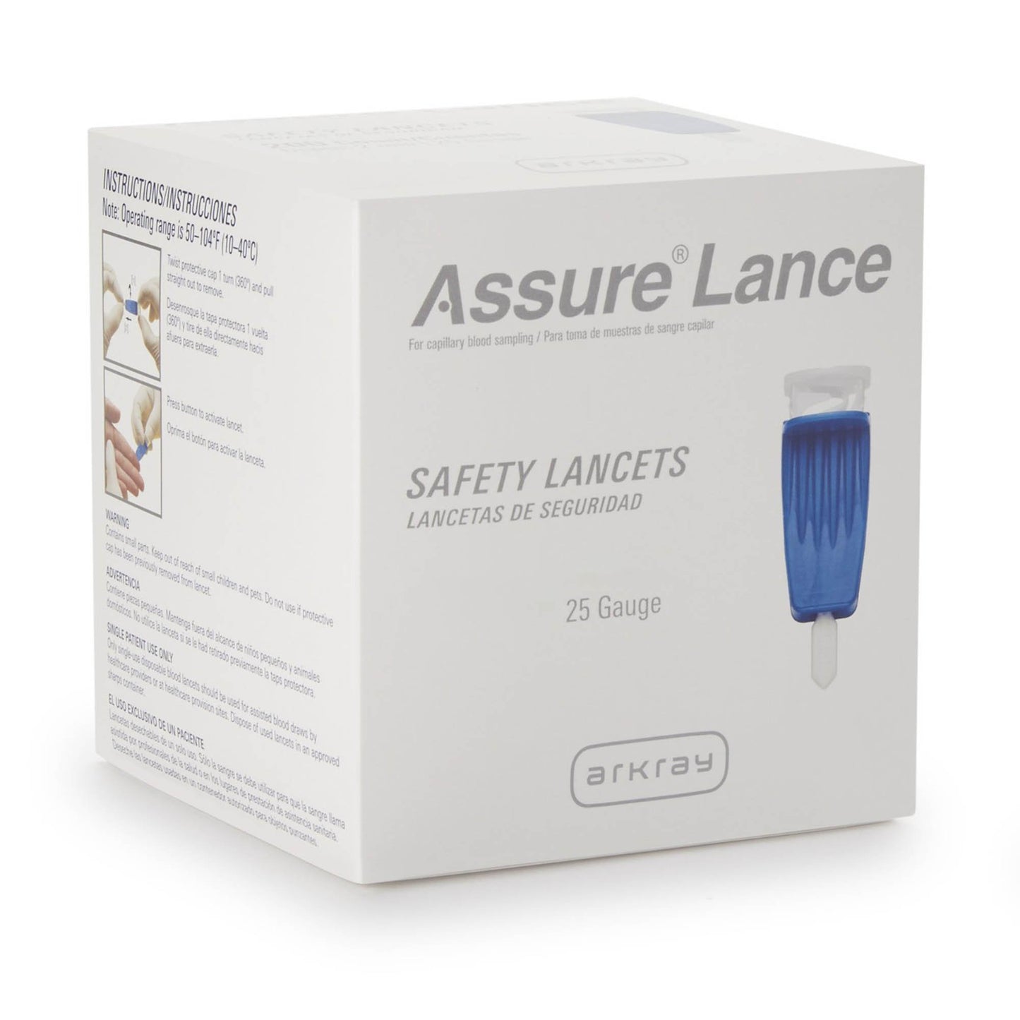 LANCETS, PLUS ASSURE 25G (100 /BX 24BX/CS)