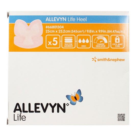 DRESSING, WND ALLEVYN LIFE HEEL 9 4/5X9/10" (5/BX 6BX/CS)