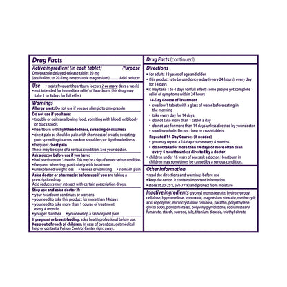PRILOSEC, TAB 20MG (14/BX)