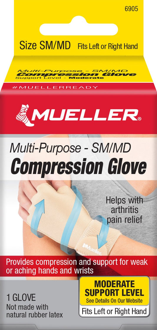 GLOVE, COMPRESSION SINGLE BGE SM/MED