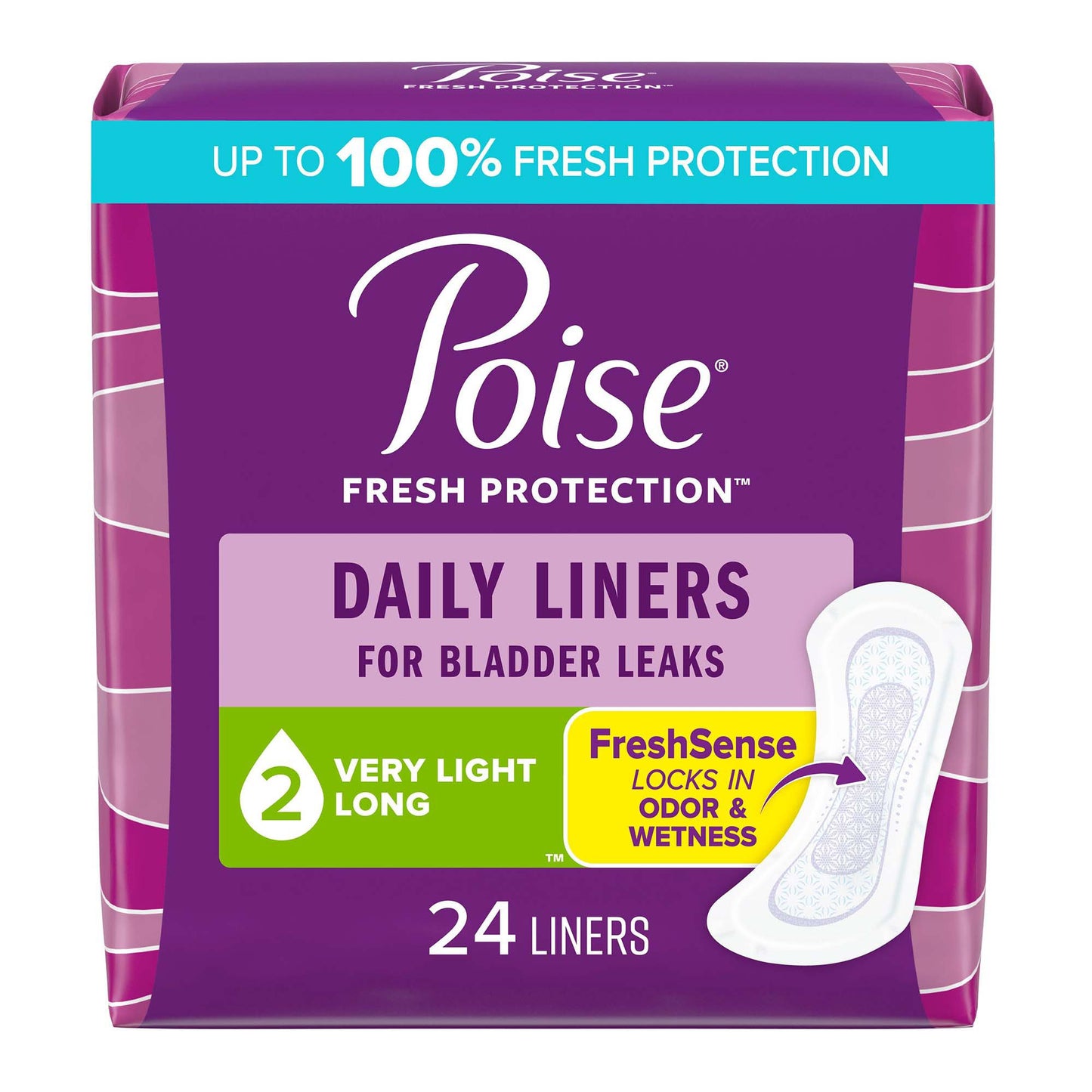 LINER, PANTY POISE XTRA + (24/PK 8PK/CS) KIMCLK