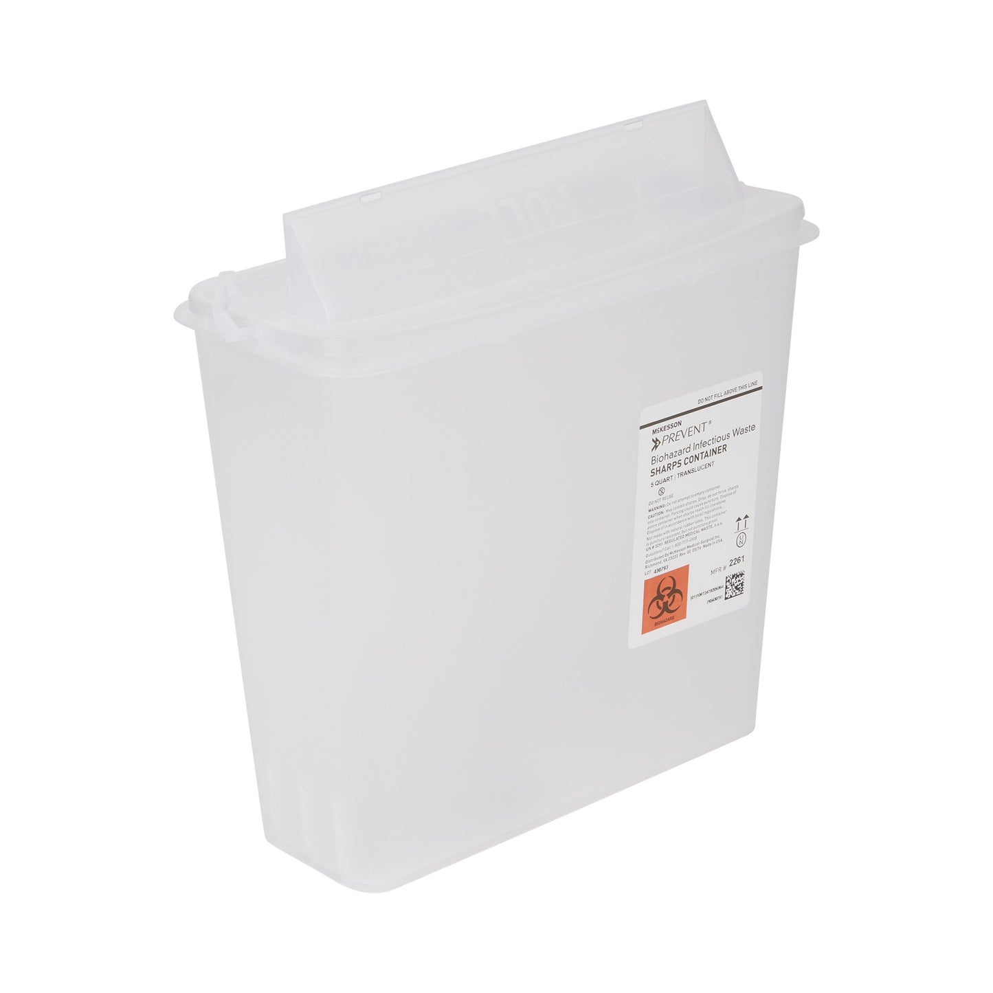 CONTAINER, SHARPS CLR 5QT HORIZ (20/CS)