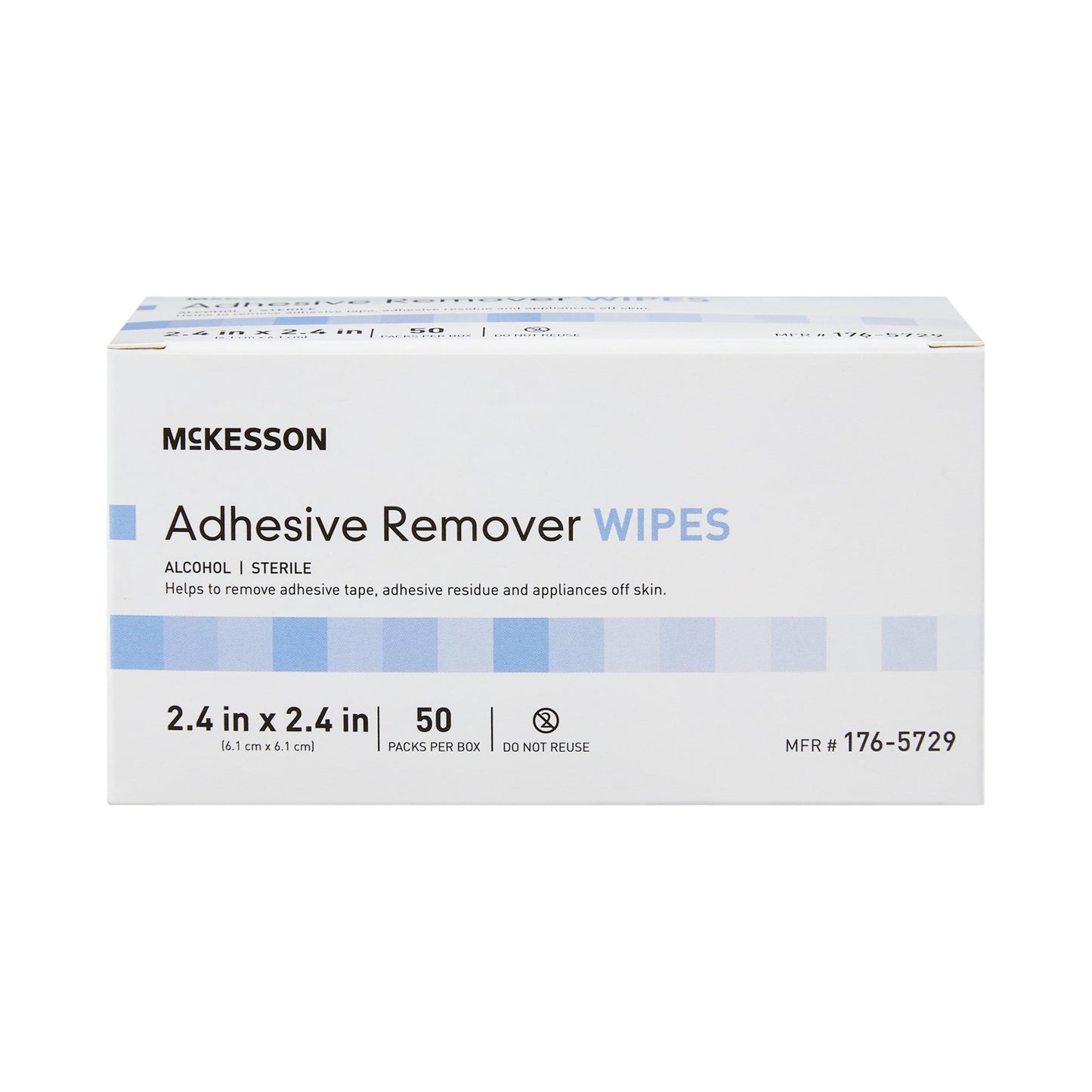 WIPE, ADH REMOVER 2.4"X2.4" (50PK/BX 50BX/CS)