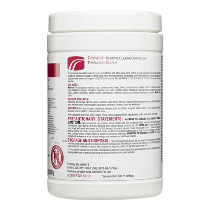 TOWEL, DISINFECTANT W/BLEACH (150EA/PK 8PK/CS)