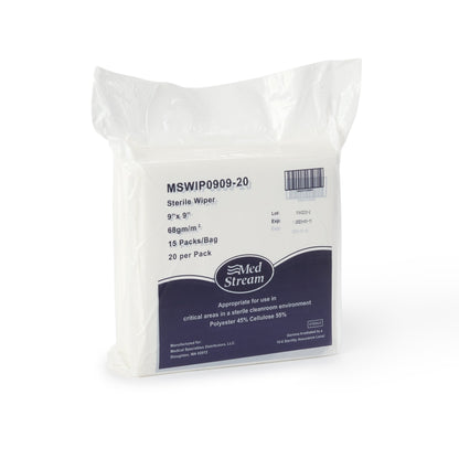 WIPE, DRY SURFACE LINT FREE STR 9"X9" (20/PK 15PK/BG 12BG/CS