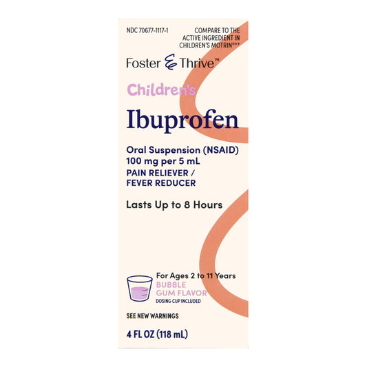 IBUPROFEN, SUSPN ORAL FT CHLD BUBBLE GUM 100MG 4OZ
