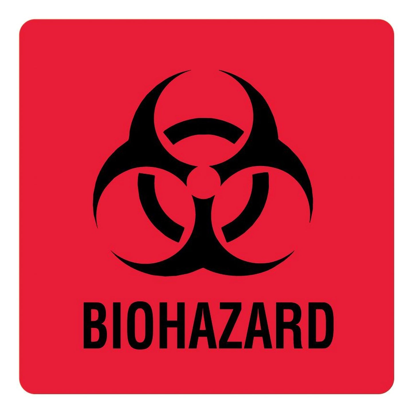 LABEL, BIOHAZARD 3"X3" (20/PK)
