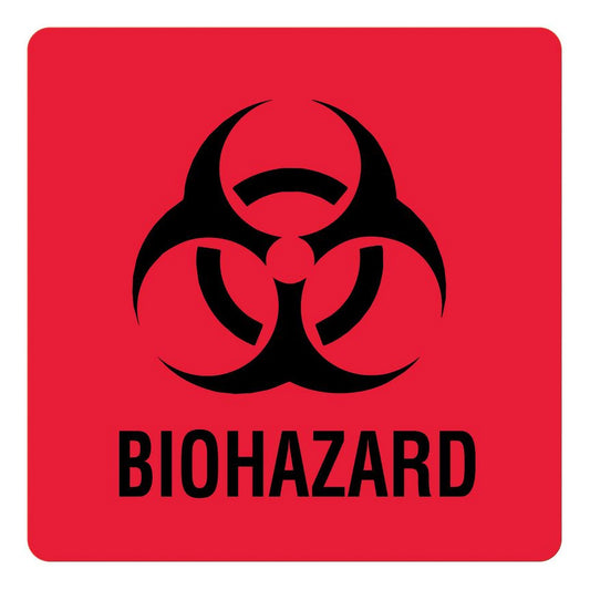 LABEL, BIOHAZARD 3"X3" (20/PK)