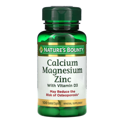 CALCIUM MAG ZINC, CAP NATURES BOUNTY (100/BT)