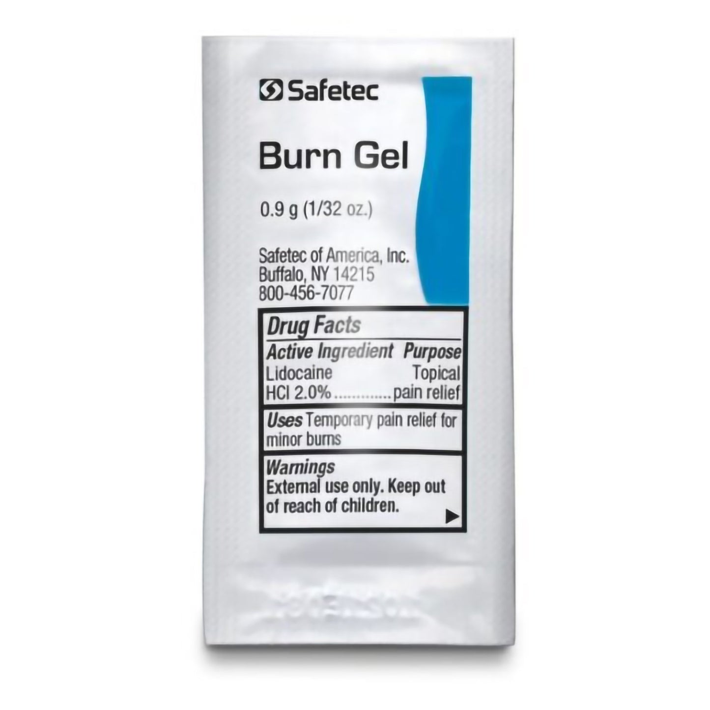 GEL, BURN SAFETEC .9GM BULK (25/BX 36BX/CS)