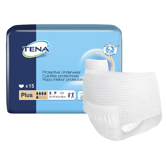 UNDERWEAR, INCONT TENA PROTECTIVE PLUS SZ SM (15/BG 4BG/CS)