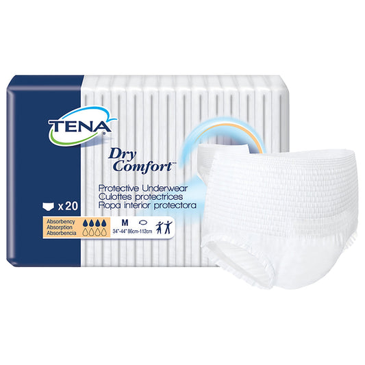 UNDERWEAR, TENA DRY COMFORT MED (20/PK 4PK/CS)