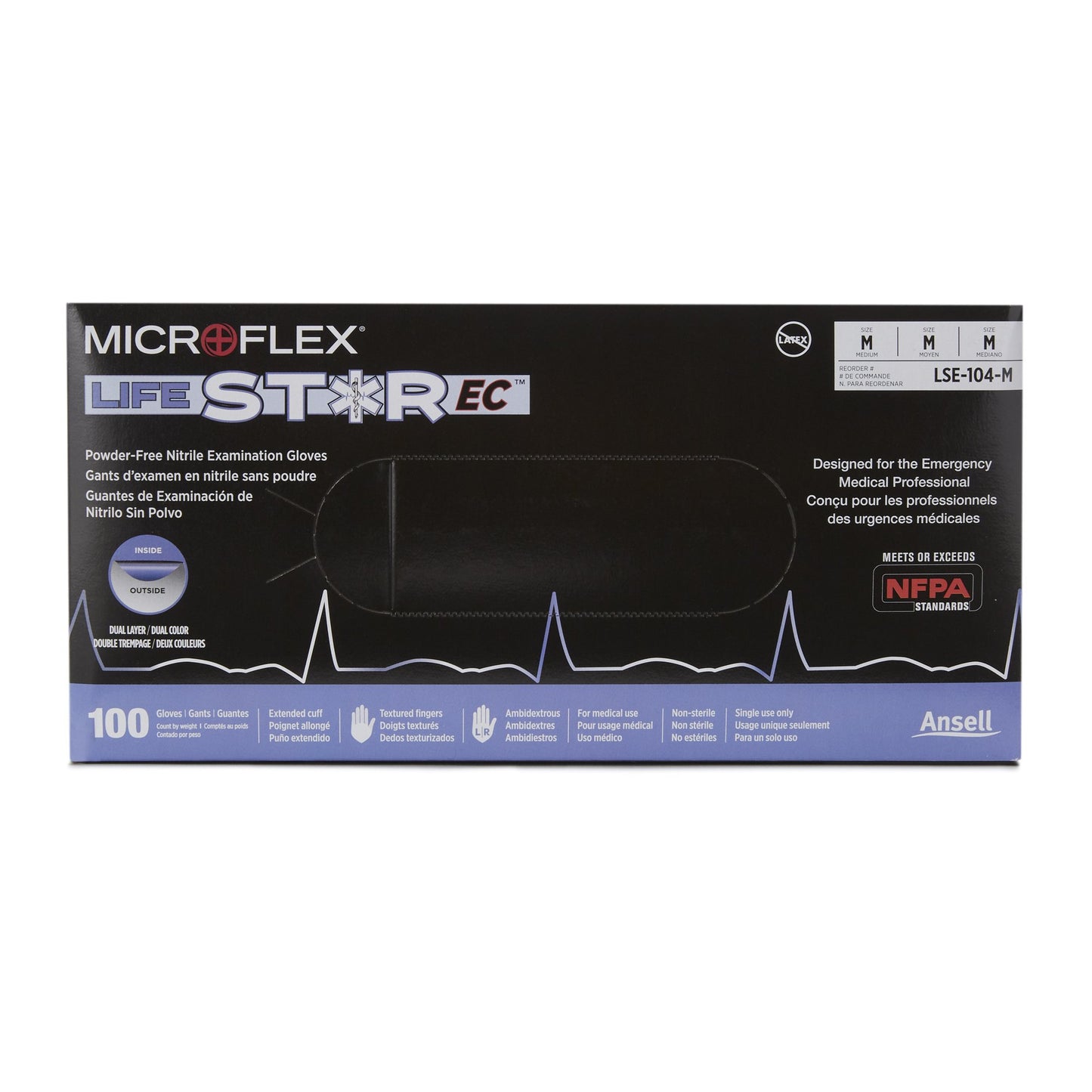 GLOVE, EXAM NTRL MED N/S EXTCF(100/BX 10BX/CS)