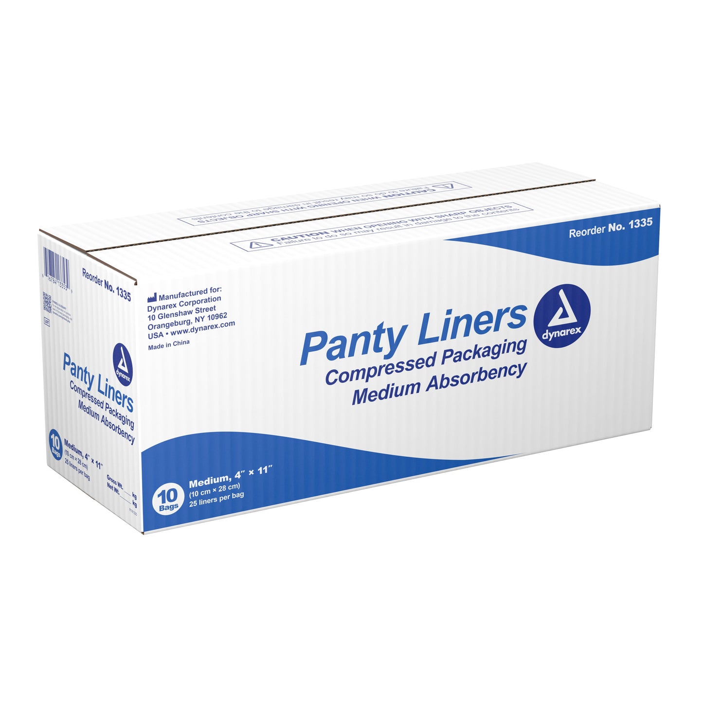 LINER, INCONT PANTS W/ADH TABS4X11" 21GR (25/PK 1