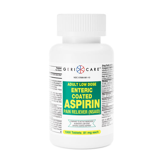ASPIRIN EC, TAB 81MG (1000/BT 12BT/CS)
