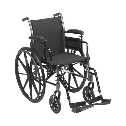 WHEELCHAIR, LIGHTWEIGHT CRUISER III 18" 300LB CAP
