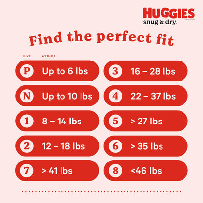 DIAPER, HUGGIES SNUG & DRY JUMBO PK SZ6 (19/PK 4PK/CS)