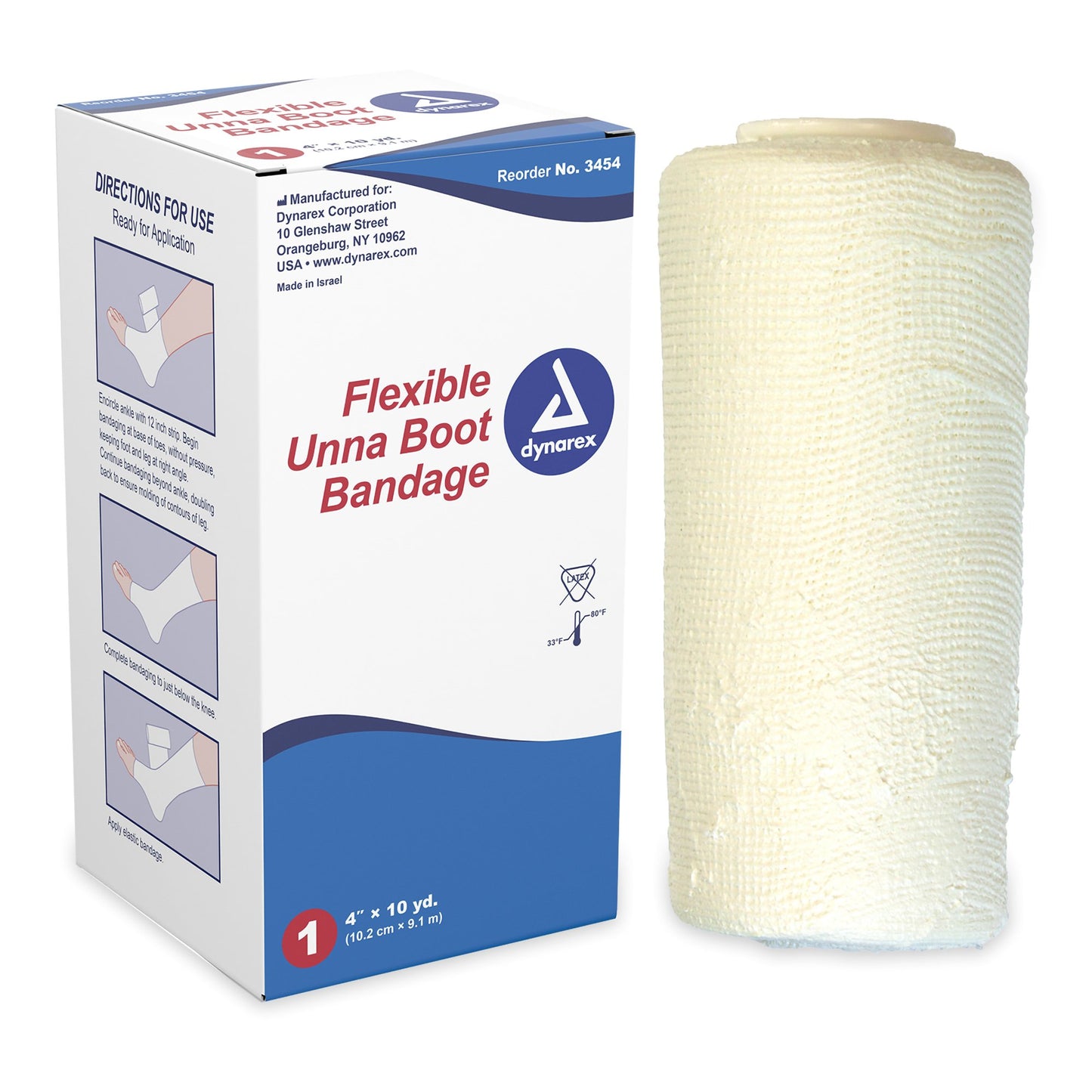 DRESSING, UNNA BOOT BANDAGE 4"X10' (12/CS)