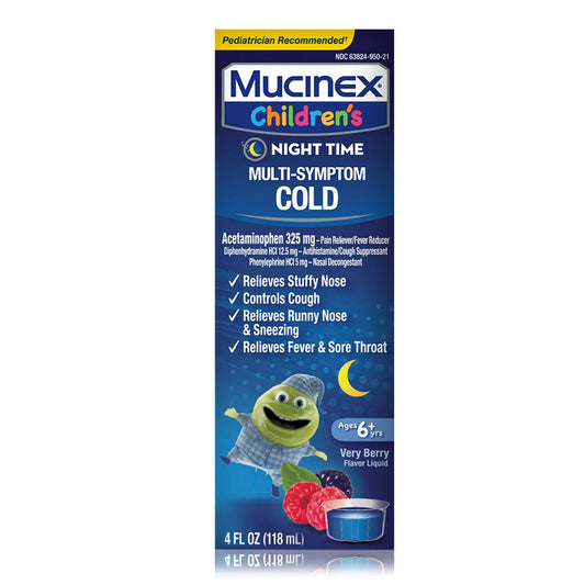 MUCINEX, LIQ NIGHT-TIME CHLD VERY BERRY 4OZ