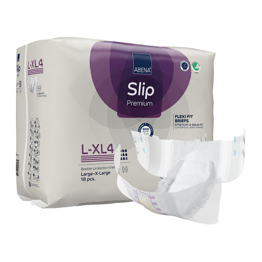 BRIEF, INCONT SLIP FLEX FIT PREM L4-XL4 LG/XLG (18/PK 4PK/CS