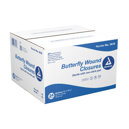 BANDAGE, BUTTERFLY 3/8"X1 13/16 (100/BX 24BX/CS)