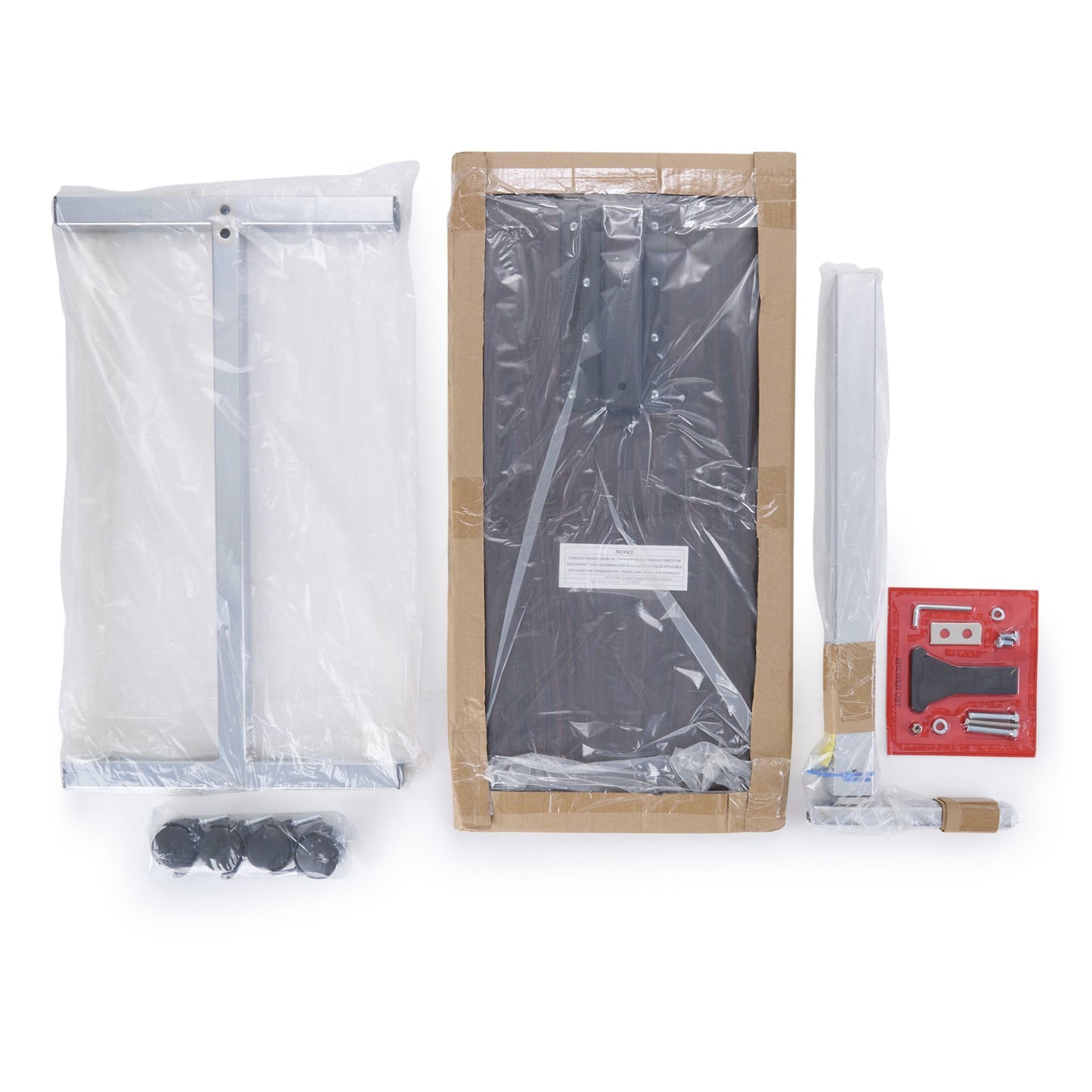 TABLE, OVERBED H-BASE WALNUT/CHROME (1/CS)