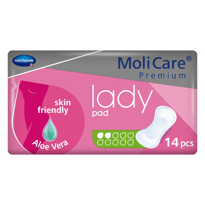 PAD, INCONT PREM LADY MOLICARE2DROPS (14/BG 18BG/CS)