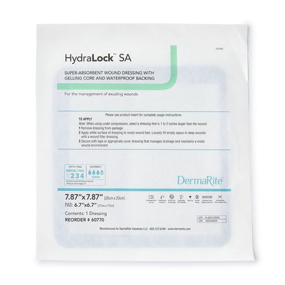 DRESSING, HYDRALOCK SUPER ABSORBENT 7"X7" (10/BX)