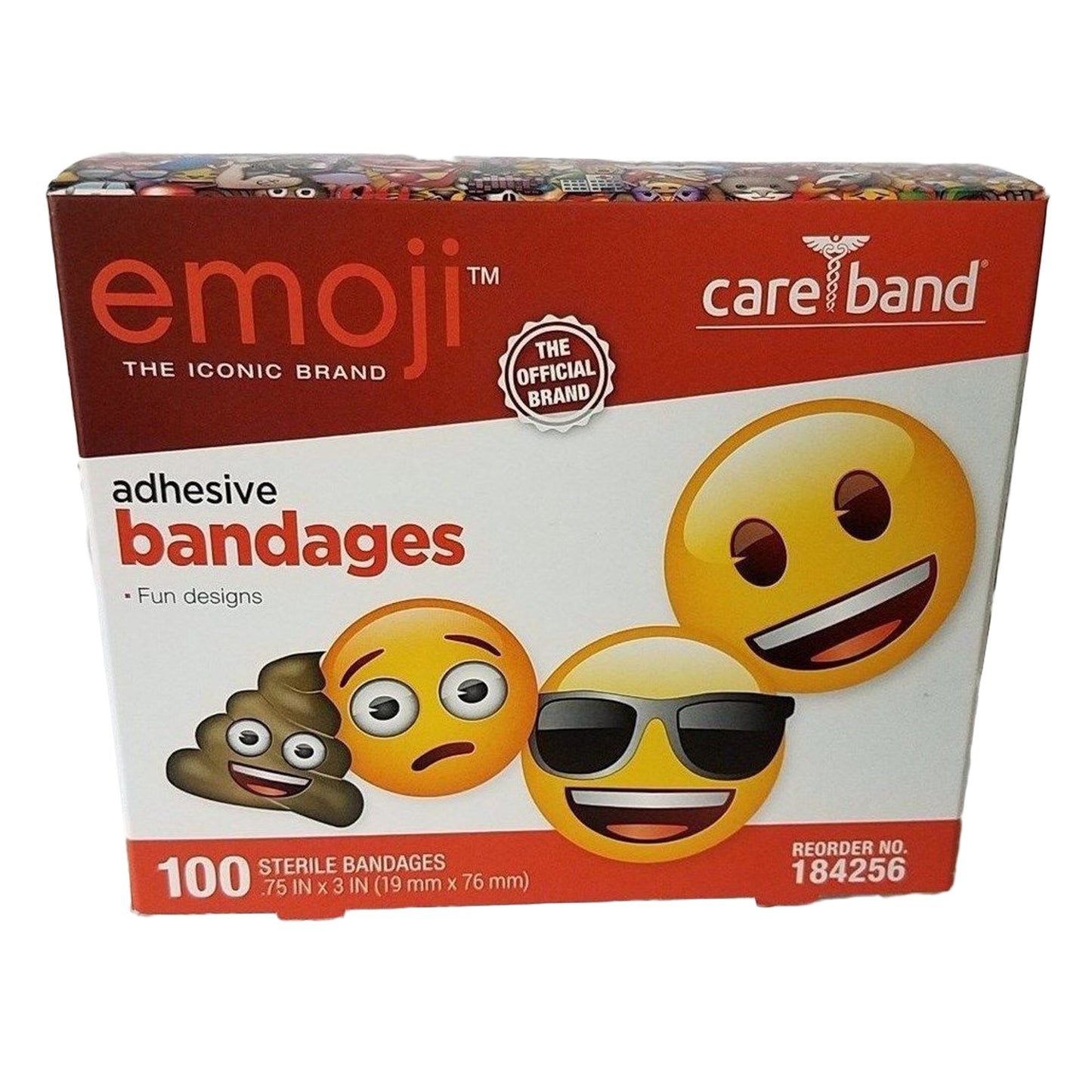 BANDAGE, ADH EMOJI LF KIDS (100/BX 12BX/CS)