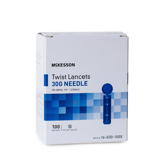 LANCET, TWIST TOP BLU 30G (100/BX 50BX/CS)