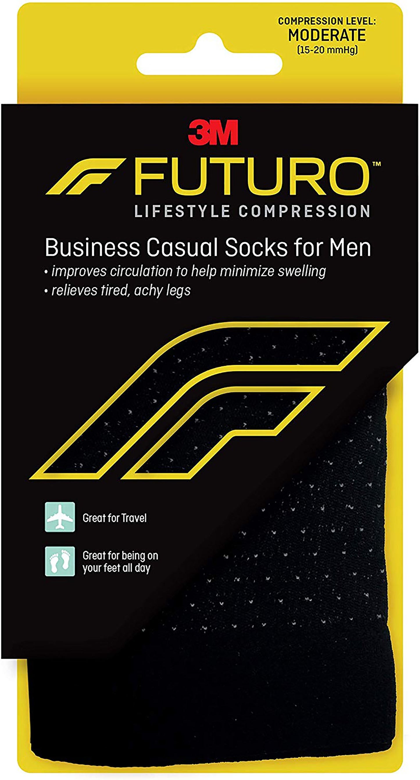 SOCKS, COMPRESSION CASUAL BUSINESS MEN MED (12/CS)