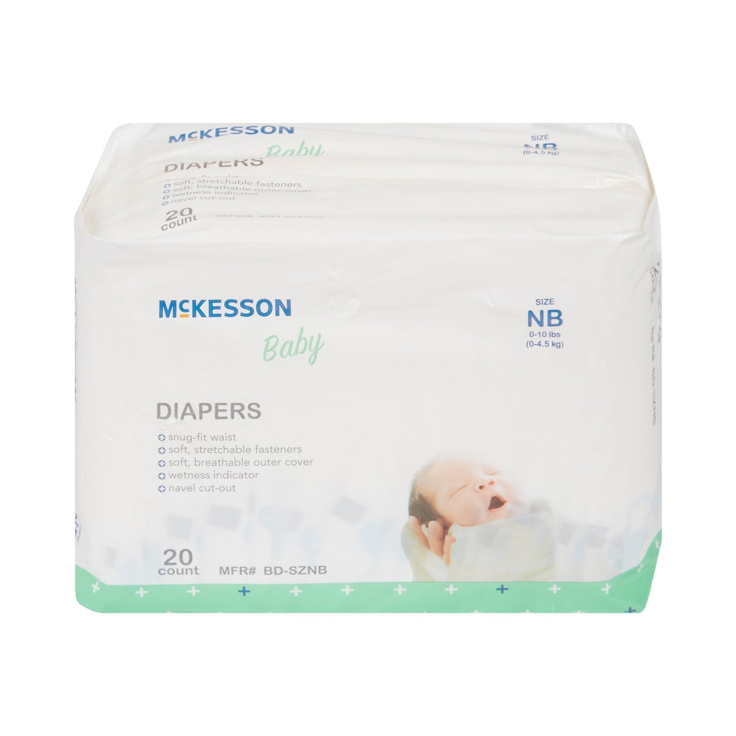 DIAPER, BABY NEWBORN 0-10 LBS (20/BG 6BG/CS