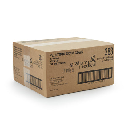 GOWN, EXAM PED PRNT 20"X36" (50/CS)
