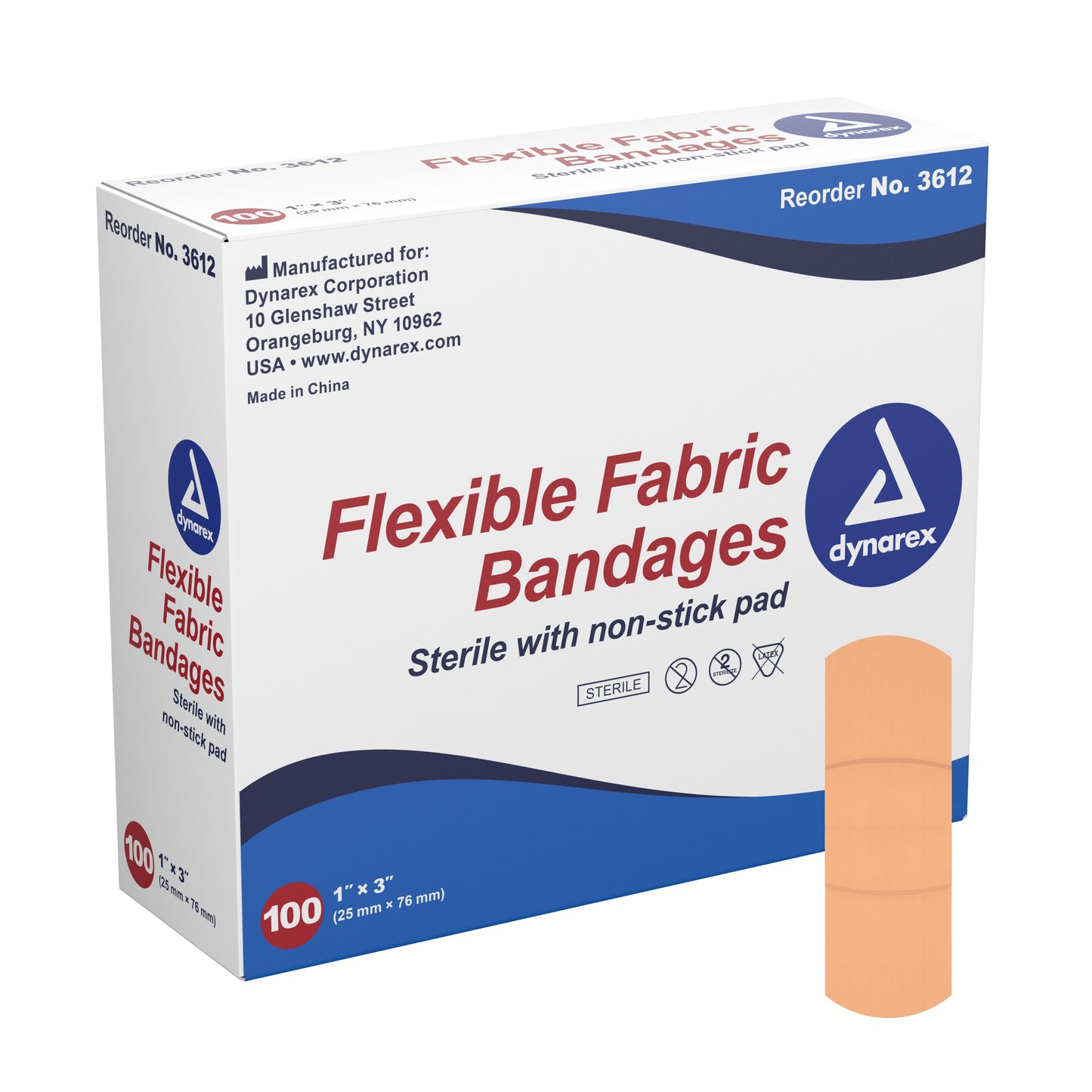 BANDAGE, ECON ADHSV STR 1"X3" (100/BX 24BX/CS)