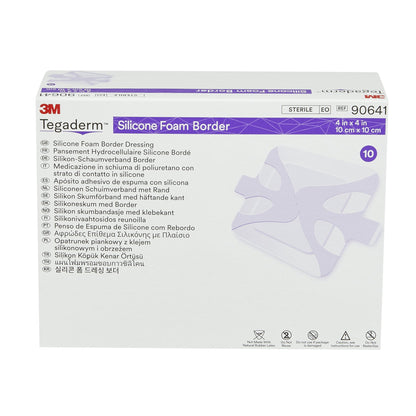 DRESSING, TEGADERM SILICONE FOAM 4"X4" (10/BX 6BX/CS)