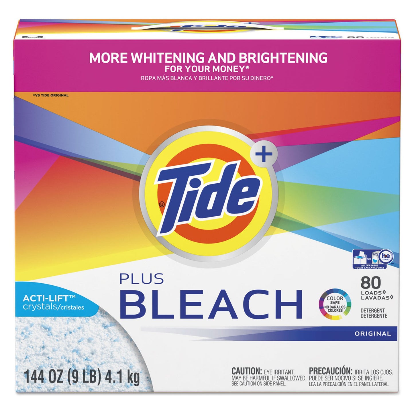 DETERGENT, TIDE W/BLEACH 144OZ(2GL/CS)