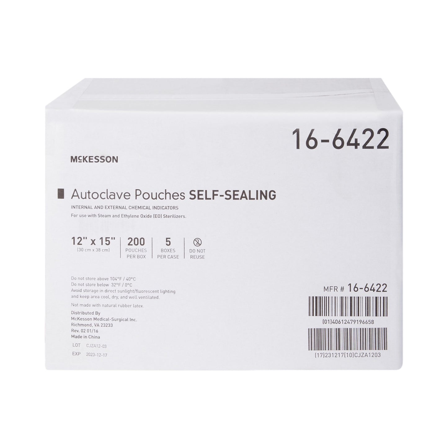 POUCH, SELF SEAL ECON 12X15 (200/BX 5BX/CS)