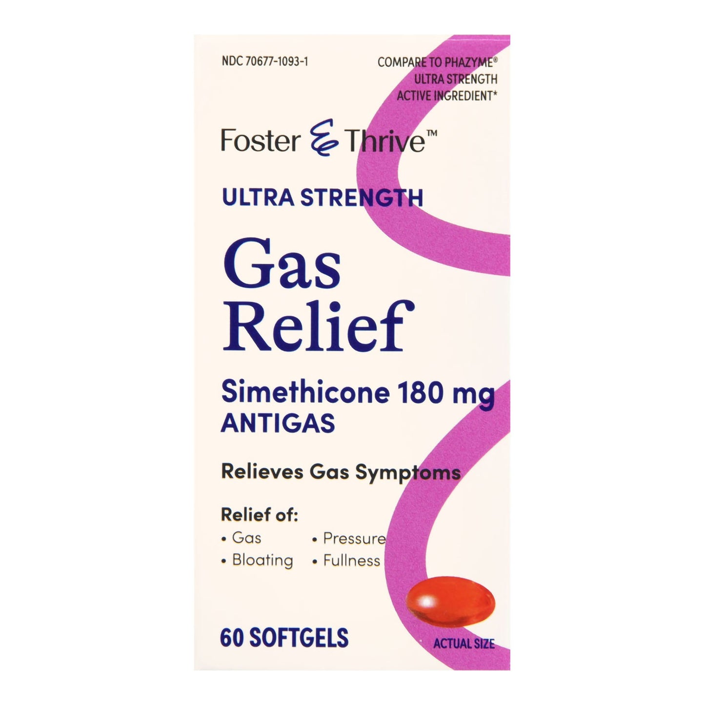 GAS RELIEF, CAP SGEL FT 180MG (60/BT)