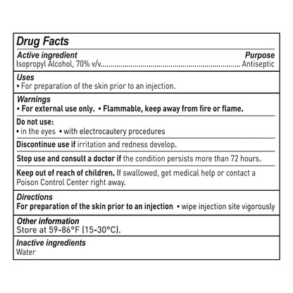 SWABSTICK, ALCHL STR (3/PK 25PK/BX 10BX/CS)