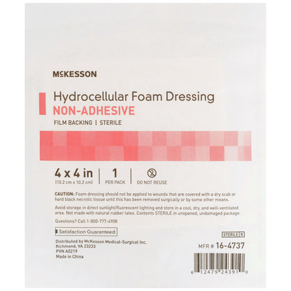 DRESSING, HYDROCELLULAR FM N/ADH W/FILM BCK 4"X4" (10BX/CS)