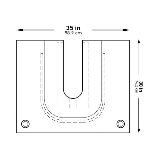 DRAPE, SURG ORTHO IMPERVIOUS W/SPLIT & POUCH 35"X30" (18/CS)