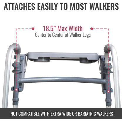TRAY, WALKER DMI FOLDING W/CUPHOLDERS GRY